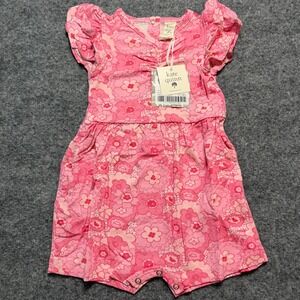KATE QUINN Pink Floral Burst Sleeveless Ruched Double Ruffle Jumpsuit 12-18M